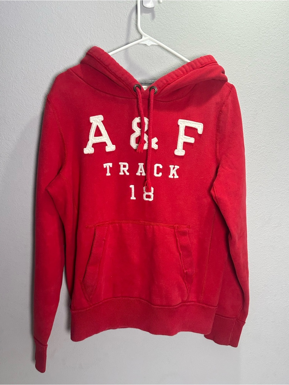 Abercrombie & Fitch Red A&F Track Hooded Sweatshirt